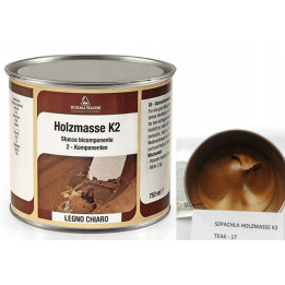 K2 750ml teak 17 Szpachla dwuskładnikowa Holzmasse kolor