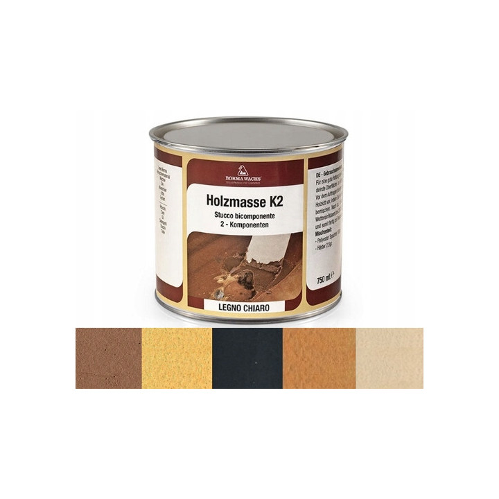 K2 750ml teak 17 Szpachla dwuskładnikowa Holzmasse kolor