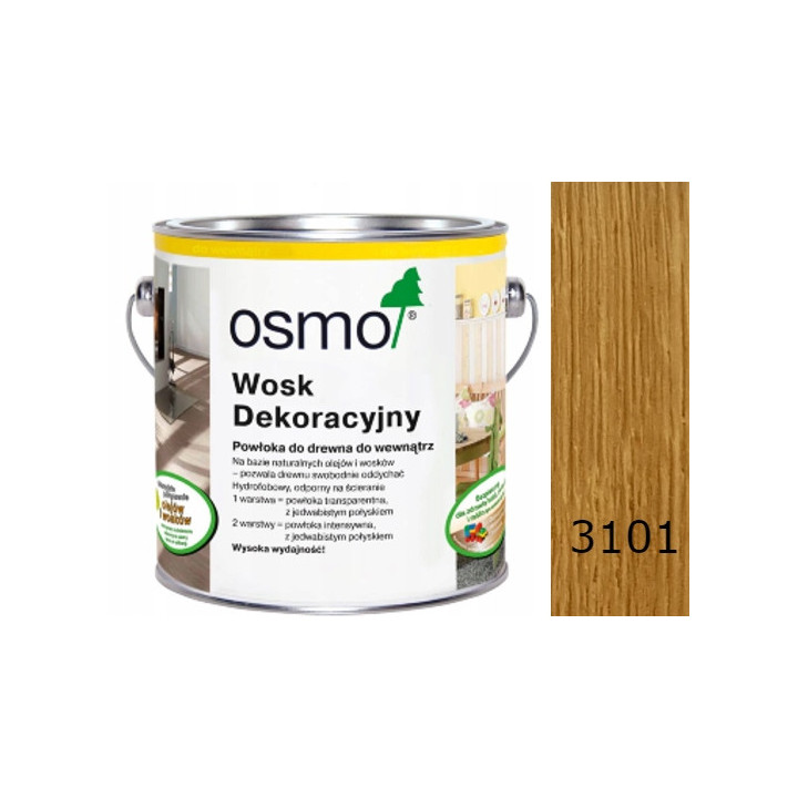 Wosk Dekoracyjny Bezbarwny, Połysk OSMO 0,75L 3101