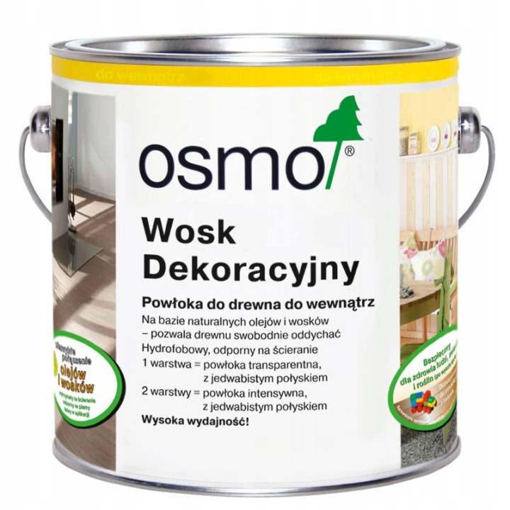 Wosk Dekoracyjny Bezbarwny, Połysk OSMO 0,75L 3101