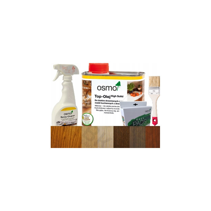 TOP-OLEJ OSMO+SPRAY płyn do BLATÓW+easypads KOLORY