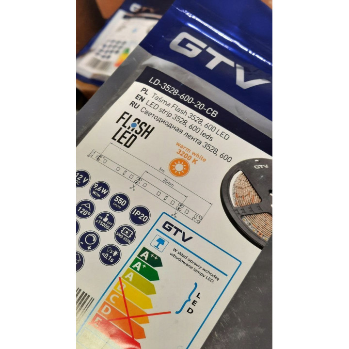 TAŚMA LED 3528 600LED 5M IP65 12V