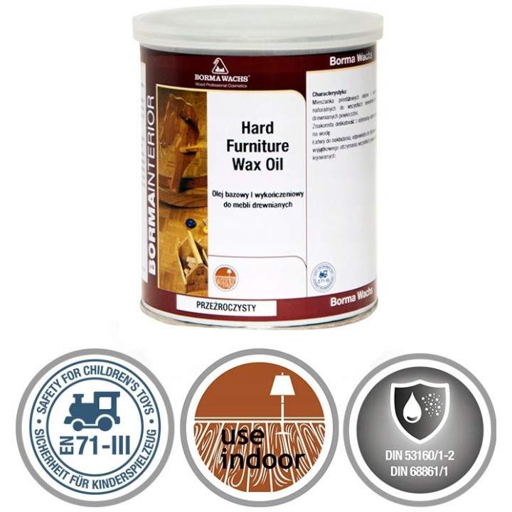 Olejowosk do mebli Borma Wachs 4907 1L