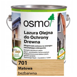 Lazura Olejna Bezbarwna, Matowa OSMO 2,5L 701