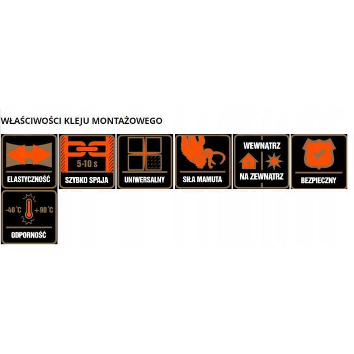 Den Braven Klej montażowy MAMUT biały 290ml Bostik