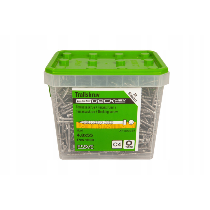 ESSVE Wkręt tarasowy ESSDECK MAX 4,8x55 A2 1000